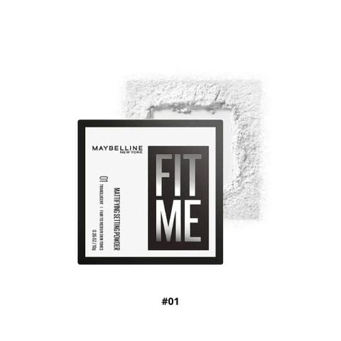 Phấn Phủ Maybelline Fit Me Mattifying Setting Powder Dạng Bột #01 Translucent
