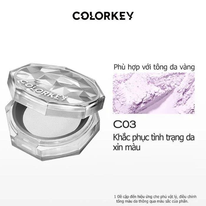 Phấn Phủ Dạng Bột Colorkey Siêu Mịn Lâu Trôi Lasting Naturally-occurring Loose Powder 8g