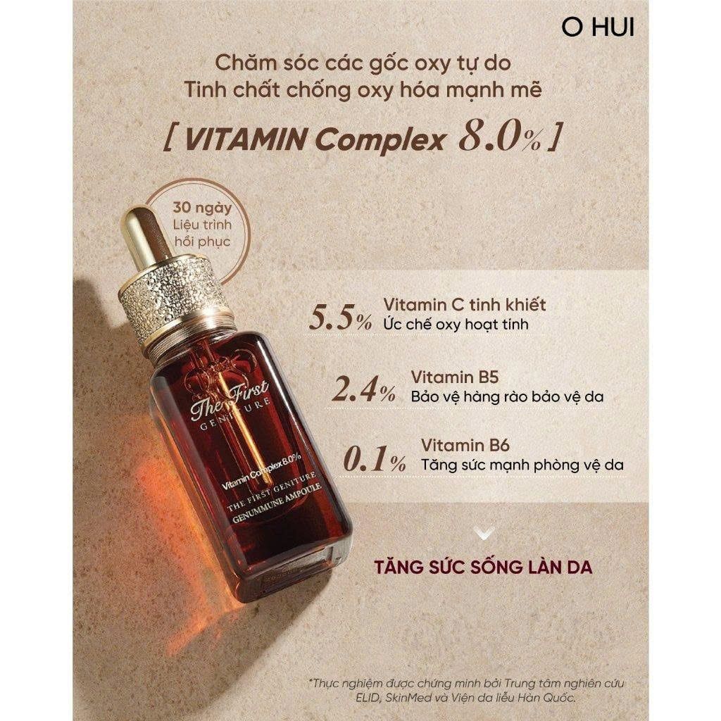 Tinh Chất Vitamin C Dưỡng Sáng Da Ohui The First Geniture Genummune Ampoule 1ml x 30pcs