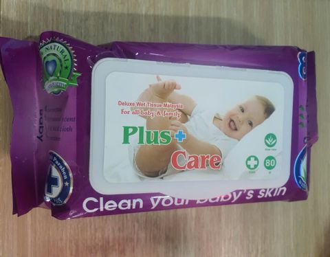 Khăn Ướt Tím Baby Wipe Plus Care 80g
