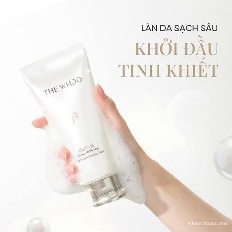 Sữa Rửa Mặt Whoo Trắng Brightening Foam Cleanser Set 2 Tuýp 46KW [180ml + 40ml]