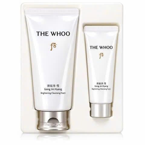Sữa Rửa Mặt Whoo Trắng Brightening Foam Cleanser Set 2 Tuýp 46KW [180ml + 40ml]