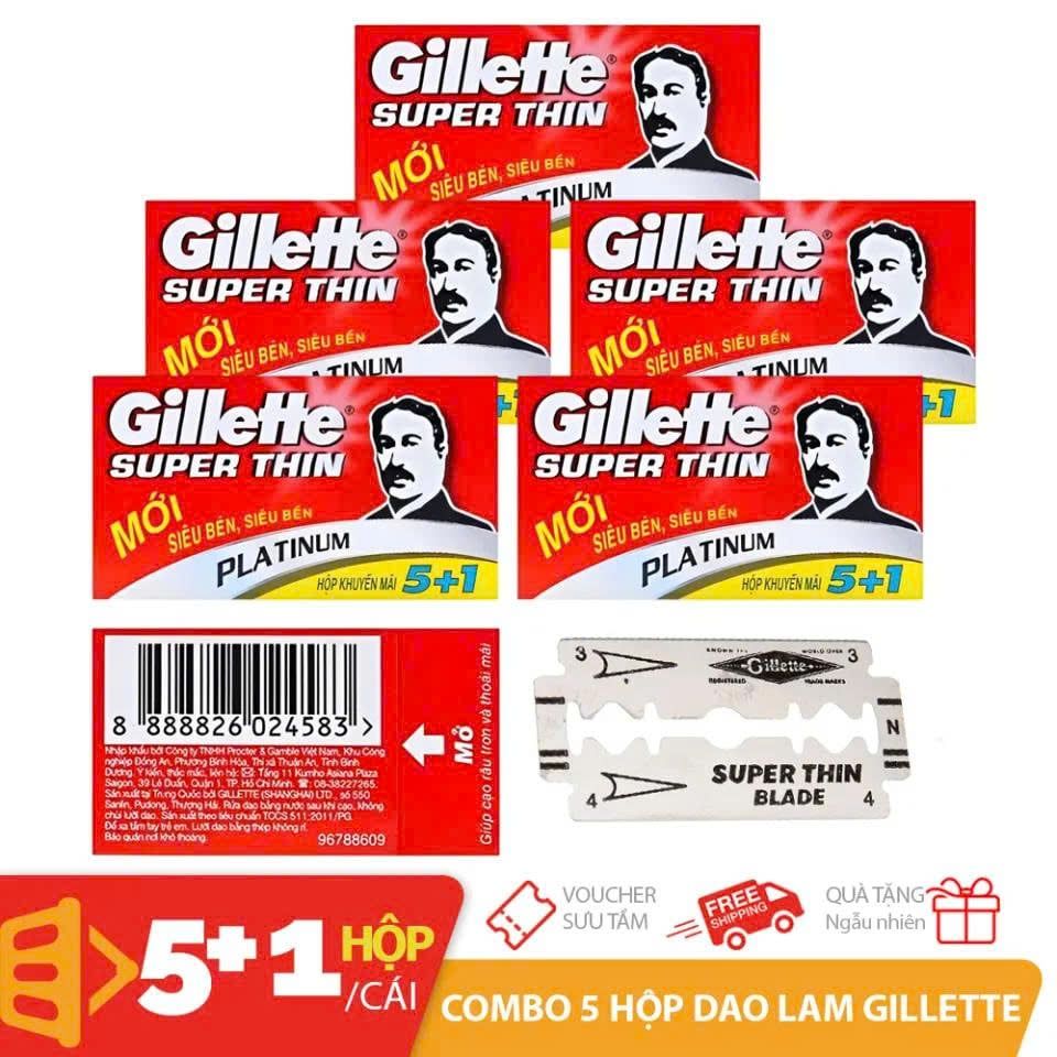 Hộp 5 cái lưỡi lam Gillette Super Thin