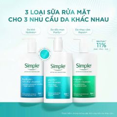 Sữa Rửa Mặt Simple Repair+ Phục Hồi Dịu Da 240ml