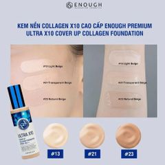 (Phiên bản nâng cấp) Kem Nền Che Phủ Cao ENOUGH Ultra X10 Cover Up Collagen Foundation SPF50+ PA+++ No.21