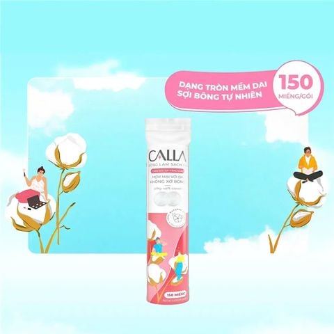Bông Tẩy Trang Làm Sạch Sâu Calla Facial Cotton Pads 150 Miếng