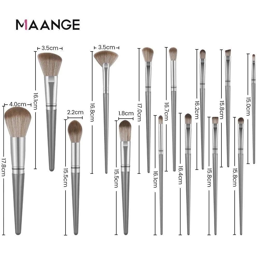 MAANGE Set 13 cay co trang diem 1414-YS (màu bạc)