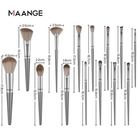 MAANGE Set 13 cay co trang diem 1414-YS (màu bạc)