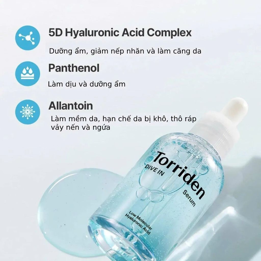 Serum Torriden Thuần Chay Cấp Ẩm, Làm Dịu Da Torriden Dive-In Serum 50ml