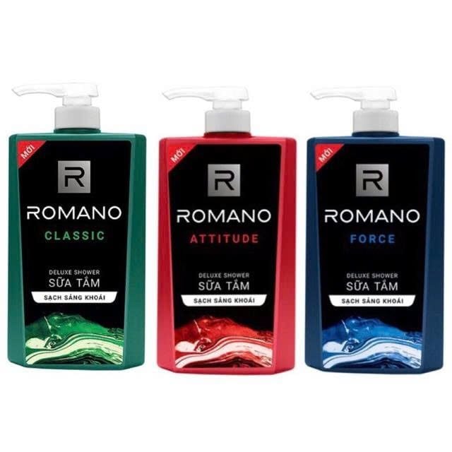Sữa tắm hương nước hoa Romano Classic hương sảng khoái 650g