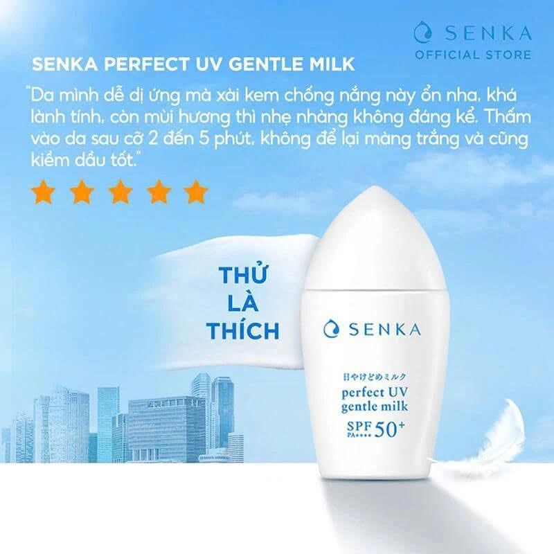 Sữa Chống Nắng Senka Perfect UV Gentle Milk 40ml