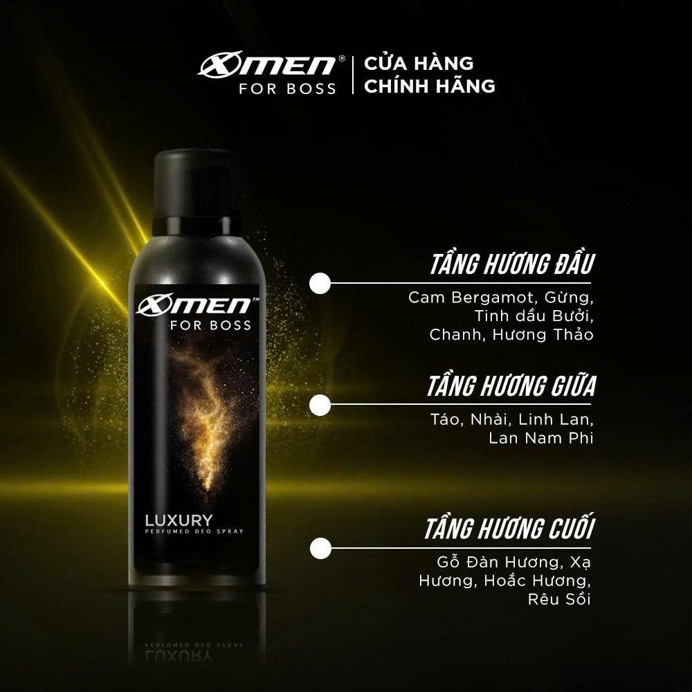 Xịt Khử Mùi X-Men For Boss Sang Trọng Tinh Tế 150ml