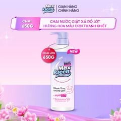 Nước Giặt Đồ Lót MaxKleen Hương Hoa Mẫu Đơn Chai 650G