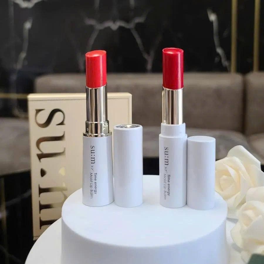 Set Son Dưỡng Su:m37 Time Energy Moist Lip Balm 2 Món