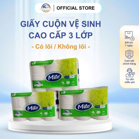 Giấy Cuộn Cao Cấp MITO 3 Lớp * 6 cuộn