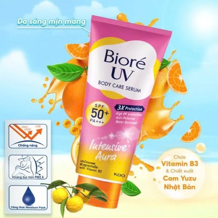 Serum Dưỡng Thể Chống Nắng Bioré Kháng Bụi UV Anti-Pollution Body Care SPF50+/PA+++ 150ML