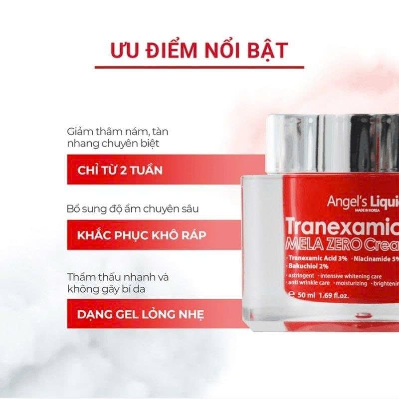 Kem Dưỡng Trị Nám Angel's Liquid Tranexamic Mela Zero 50ml [Đỏ]