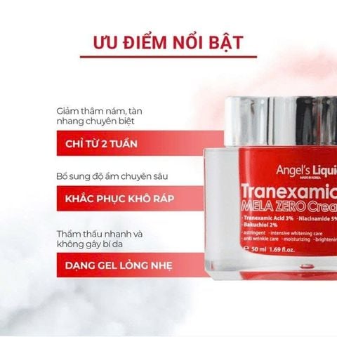 Kem Dưỡng Trị Nám Angel's Liquid Tranexamic Mela Zero 50ml [Đỏ]