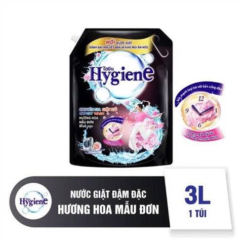 Túi nước giặt đậm đặc Hygiene Mẫu Đơn 3L