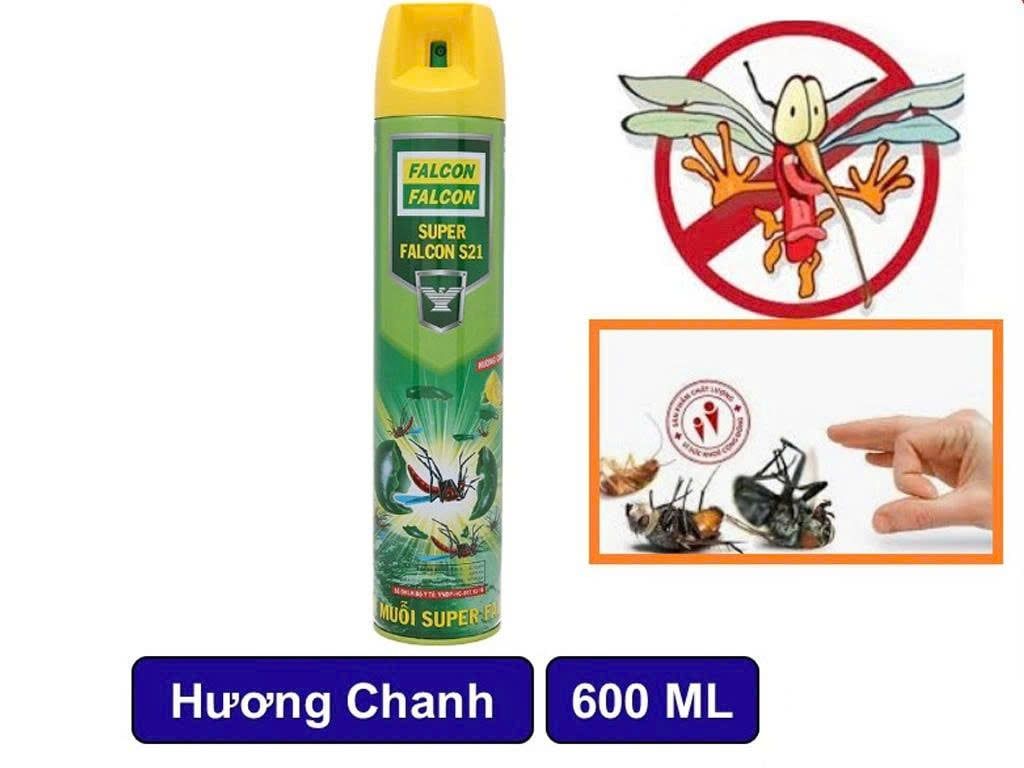 Bình xịt muỗi Falcon S21 hương chanh 600ml