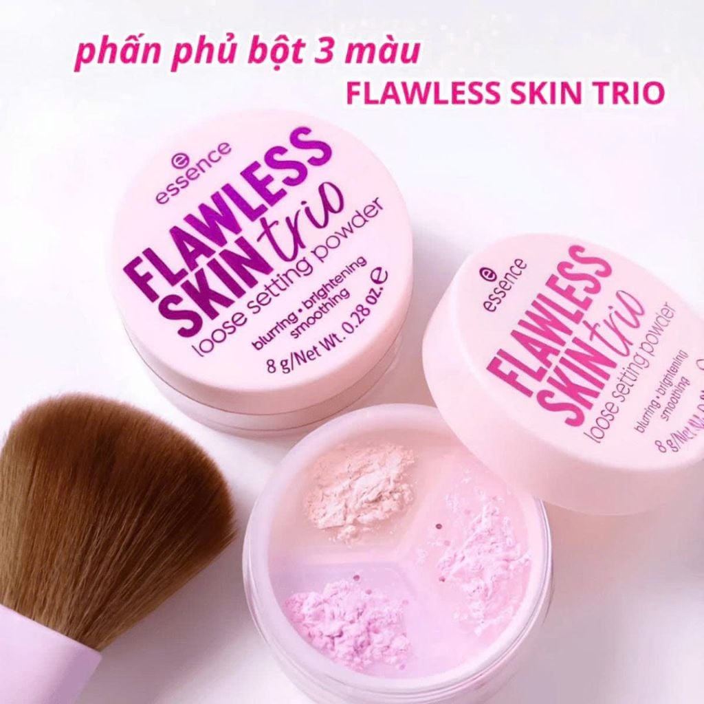 Phấn Phủ Bột 3 Màu Essence Flawless Skin Trio Loose Setting Powder 8g
