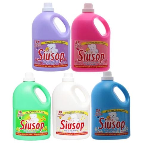 Nước xả vải Siusop 3X đậm đặc Can 3,8 lít