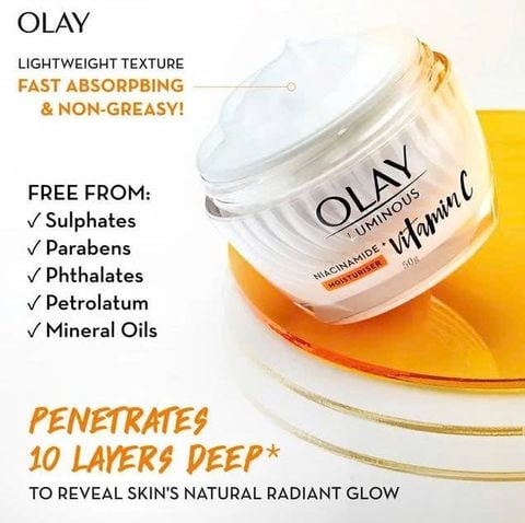 Kem Dưỡng Trắng Da Olay Luminous Niacinamide Và Vitamin C Hũ 50G