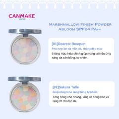 Phấn Phủ Đa Sắc Canmake Marshmallow Finish Powder Abloom SPF24 PA++ #2 Sakura