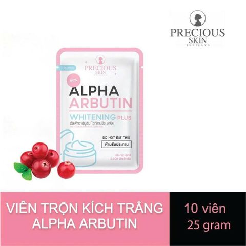 Viên Bột Kích Trắng Da Precious Skin Alpha Arbutin Whitening Plus (Vỉ 10 Viên)