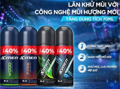 Lăn khử mùi X-Men 70ml Hương Thơm Nam Tính, Khô Thoáng Dài Lâu