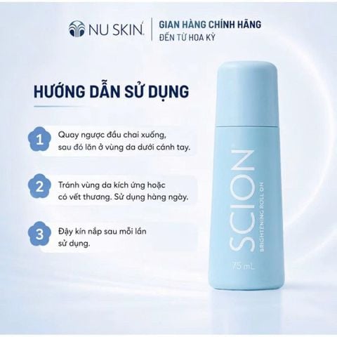 [Mẫu mới 2026] Lăn Khử Mùi Scion Pure White Roll On Nu Skin 75ml