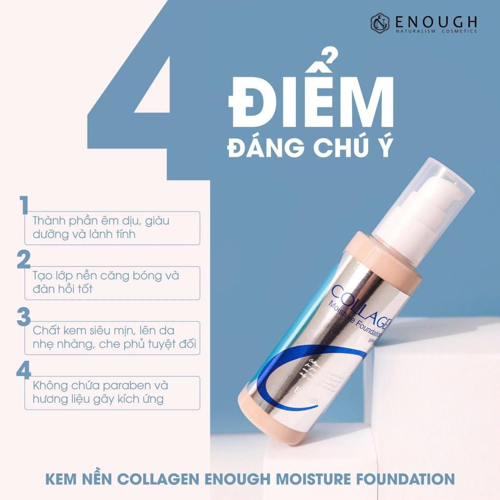 KEM NỀN COLLAGEN ENOUGH MOISTURE FOUNDATION SPF15 100ML