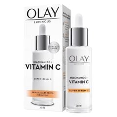 Serum Olay Hỗ Trợ Dưỡng Sáng Da, Làm Mờ Vết Thâm, Đốm Nâu Luminous Niacinamide + Vitamin C Super Serum 30ml