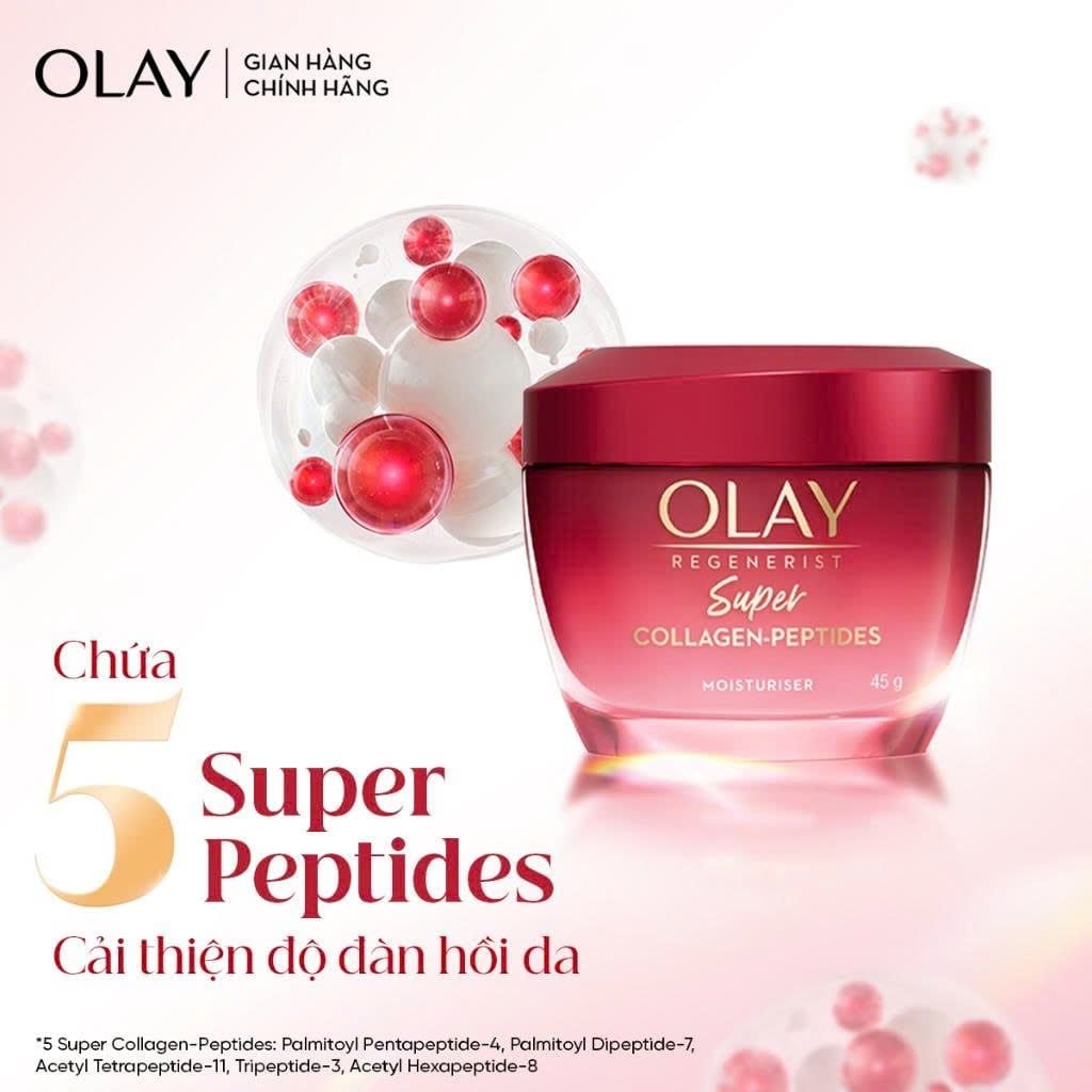 Kem Dưỡng Olay Super Collagen Peptides Cải Thiện 5 Dấu Hiệu Lão Hóa Phức Tạp 45g
