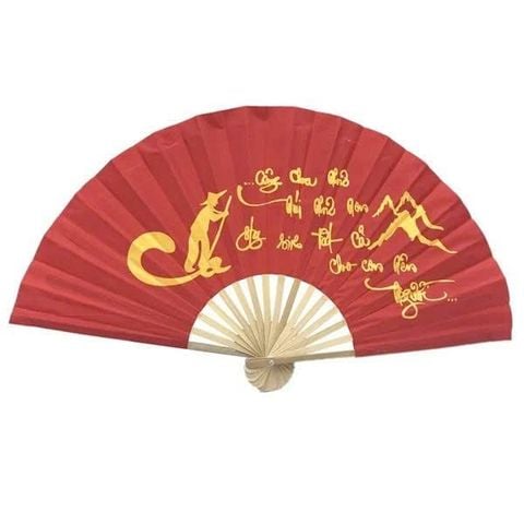 Quạt Vải Thư Pháp