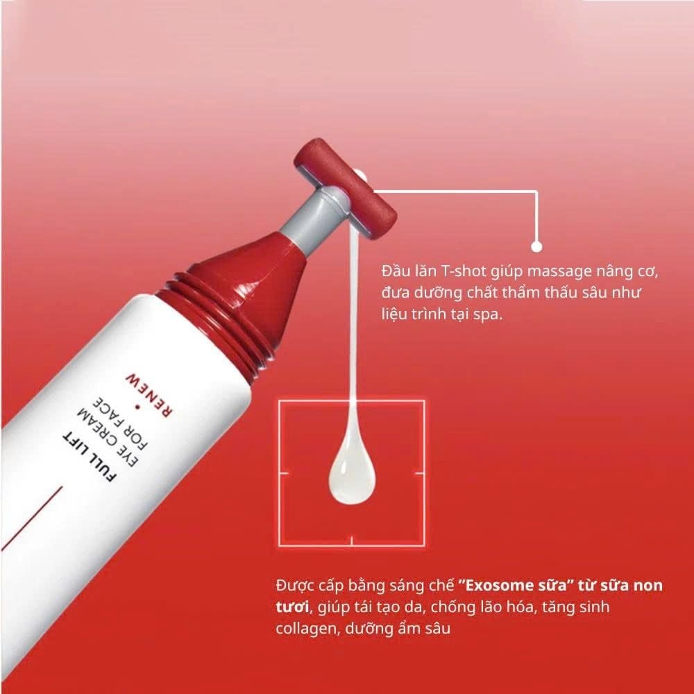 Kem Dưỡng Hỗ Trợ Trẻ Hóa Da Mặt Và Mắt AHC 3X Collagen Exoert Full Lift Eye Cream For Face 40ml