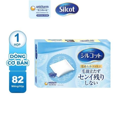 Bông Tẩy Trang SILCOT Velvety Touch Cotton Cơ Bản (Hộp 82 Miếng)