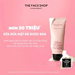 Sữa Rửa Mặt Làm Sạch Sáng Da Từ Gạo THE FACE SHOP Rice Water Bright Cleansing Foam