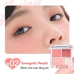 Bảng Phấn Má Hồng Judydoll Bắt Sáng 4 Ô Tông Lì Đa Năng Blush&Highlight Palette 9g