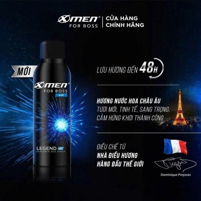 Xịt Khử Mùi X-Men For Boss Sang Trọng Tinh Tế 150ml