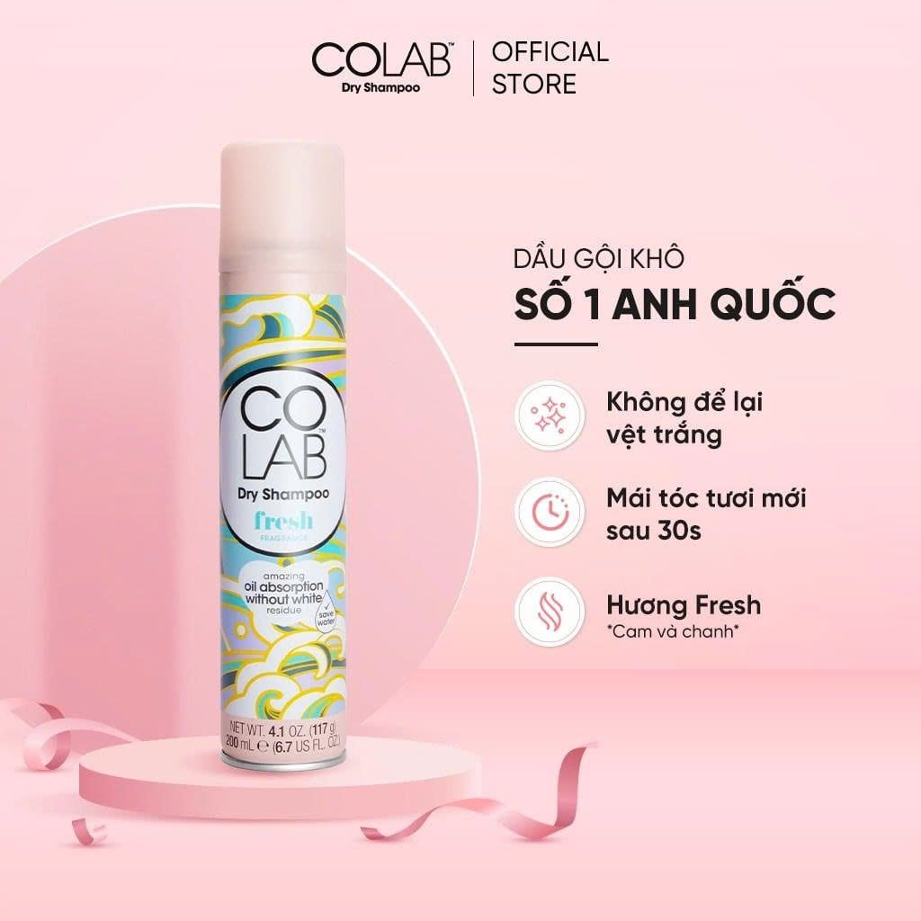 Dầu Gội Khô COLAB Dry Shampoo 200ml