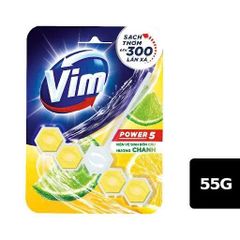 Viên treo vệ sinh toilet Vim hương trà xanh 55G