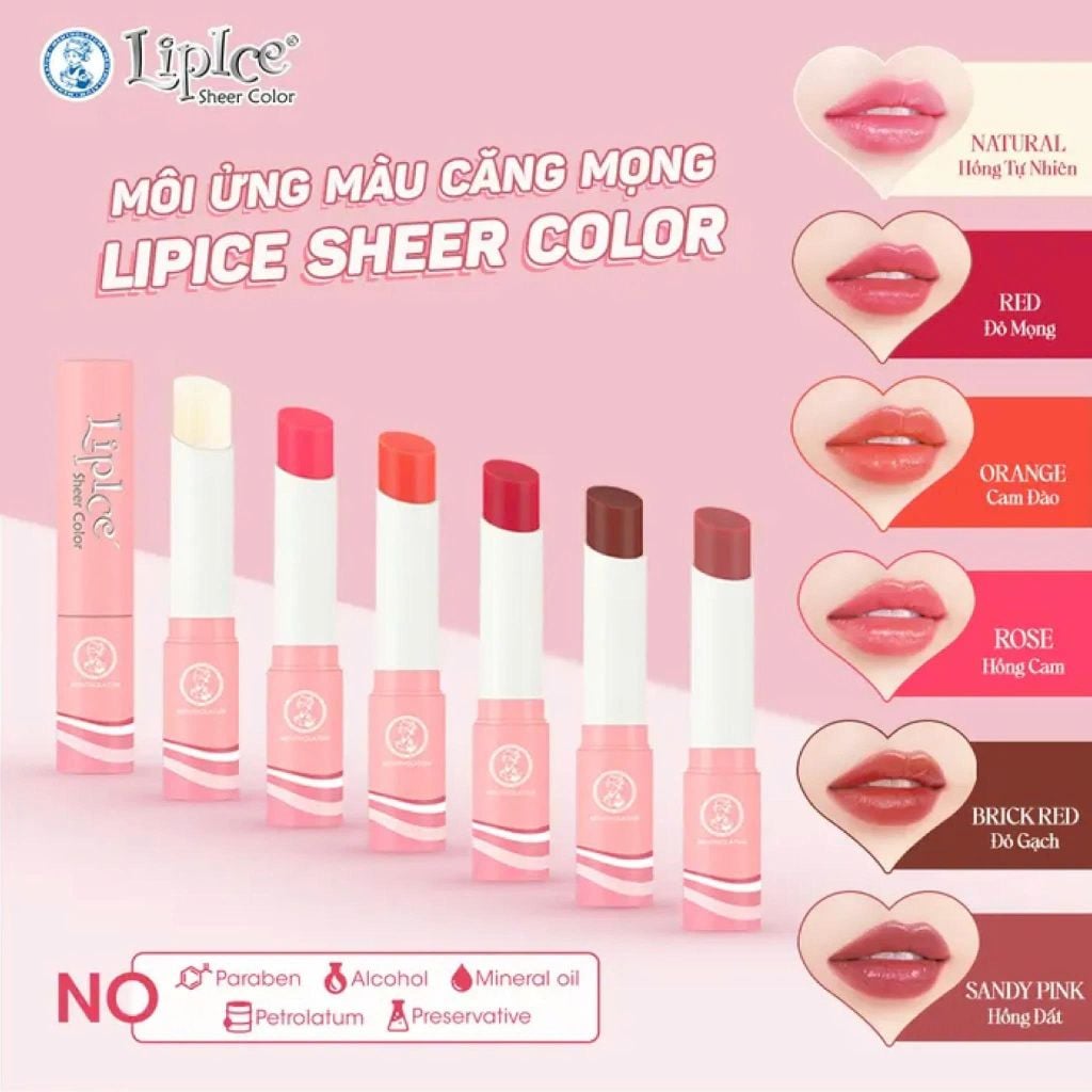Son Dưỡng LipIce Hiệu Chỉnh Sắc Môi Hồng Tự Nhiên Sheer Color 2.4g