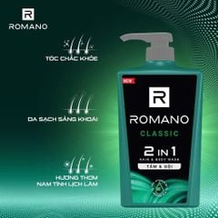 Tắm gội 2 trong 1 hương nước hoa Romano