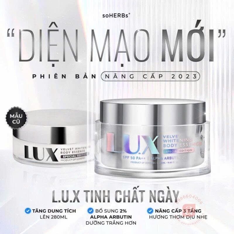 Kem Body Ban Ngày LUX – Dưỡng Trắng Da Từ Tinh Chất Yến Tươi (Hũ 280ml)