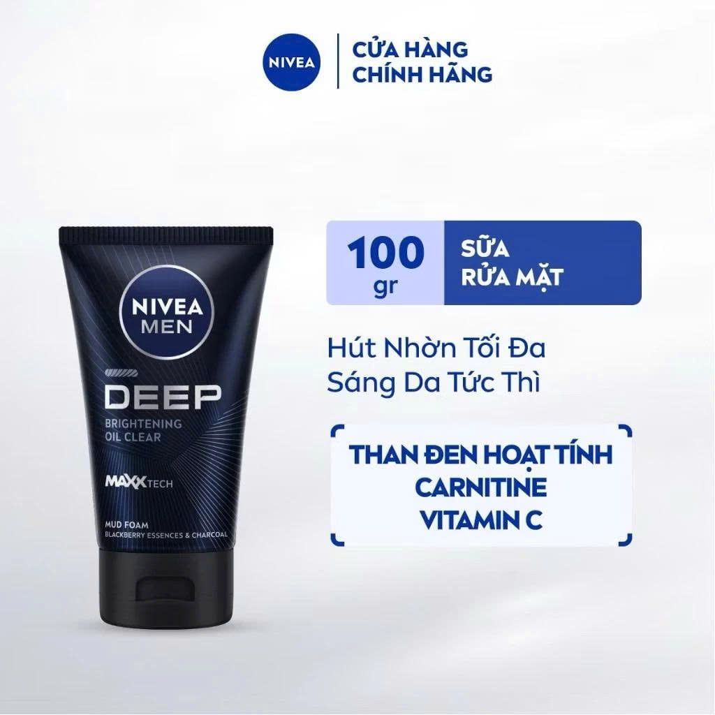 Sữa Rửa Mặt Nivea Men Ngăn Ngừa Mụn & Kiểm Soát Chất Nhờn 100g