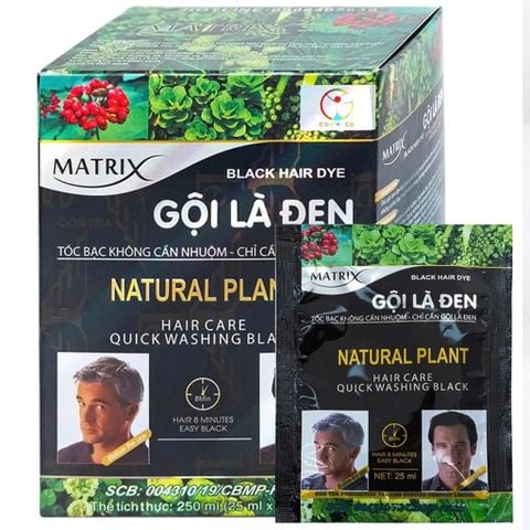 Dầu gội nhuộm đen tóc Matrix gội là đen gói 25ml