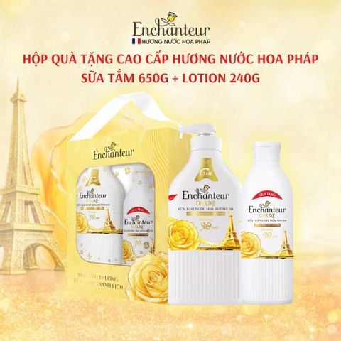 [HỘP QUÀ] Sữa Tắm Enchanteur Deluxe Hương Nước Hoa Pháp Sang Trọng (Tặng dưỡng thể 240g)