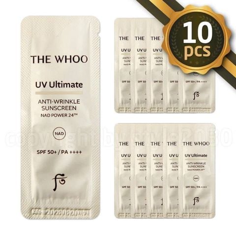 [Sample] kem chống nắng chống lão hóa WHOO UV ULTIMATE Anti-Wrinkle Sunscreen 1ml x 10pcs