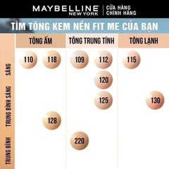 Kem Nền Maybelline Mịn Nhẹ Kiềm Dầu Chống Nắng Fit Me Matte Poreless Foundation 30ML